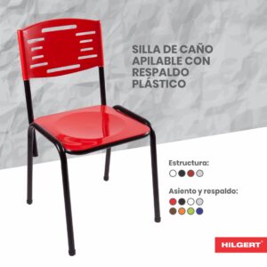 HILGER SILLA DE CAÑO APIL. C/RESP PLAST 304